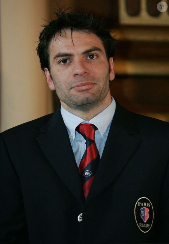 Archives  - Christophe Dominici  - Stade Francais - CASG - Rugby - Conference de Presse dans les salons de l Hotel de Ville -Paris-Heineken Cup- 1er mars 2005 - © Alain Mounic / Panoramic / Bestimage