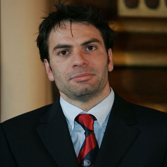 Archives  - Christophe Dominici  - Stade Francais - CASG - Rugby - Conference de Presse dans les salons de l Hotel de Ville -Paris-Heineken Cup- 1er mars 2005 - © Alain Mounic / Panoramic / Bestimage