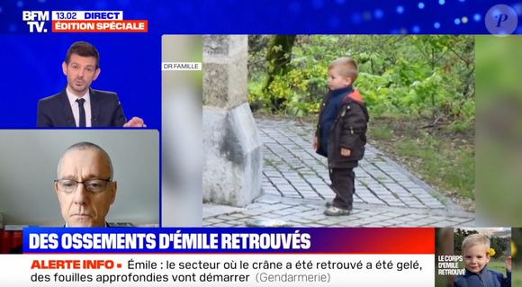 Emile Soleil, petit garçon de deux ans et demi qui a disparu dans le Haut-Vernet.

Photo : capture d'écran de BFMTV