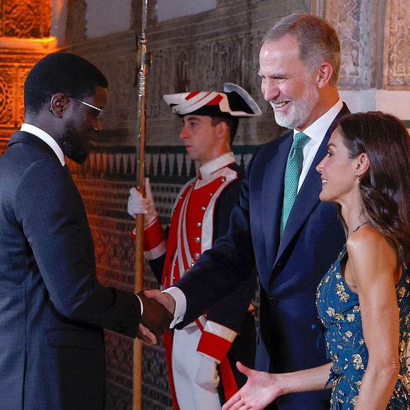 La reine Letizia et le roi Felipe VI d'Espagne organisent un dîner d'État en l'honneur des chefs d'État en visite au Real Alcazar, le 29 juin 2025.

Photo : Lalo Yasky / Bestimage