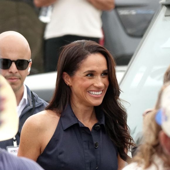 Santa Barbara, Californie. Le prince Harry (duc de Sussex) et son épouse Meghan sont apparus ensemble à l'événement One805 Live! au terrain de polo de Kevin Costner à Santa Barbara, en hommage aux premiers intervenants. Le couple est arrivé ensemble vers 17 h (20 septembre). 

© Backgrid USA / Bestimage