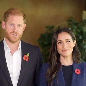 Prince Harry and Meghan Markle (Le prince Harry, duc de Sussex et Meghan Markle, duchesse de Sussex) video message at the inaugural Global Ministerial Conference on Violence Against Children in Colombia