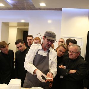 Exclusif - Le chef Paul Pairet à la 1ère édition des "Plumes d'Or du Vin et de la Gastronomie" au Pavillon Vendôme à Paris le 19 mai 2016.  
Crédit :  Marc Ausset Lacroix - Denis Guignebourg / Bestimage
