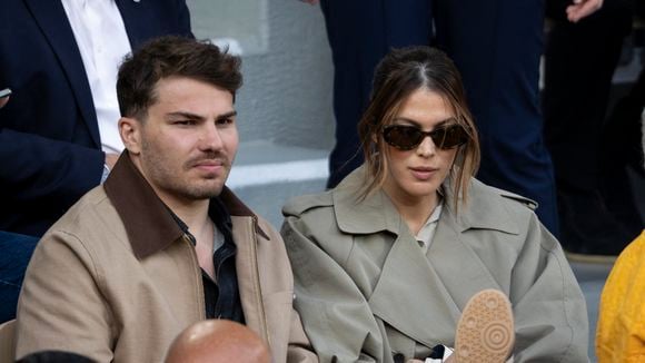 Photo : Antoine Dupont et l ex Miss France Iris Mittenaere au photocall du  Grand Dîner en toute intimité avec Dadju sur la plage de l'hôtel Carlton en  marge du 78ème Festival