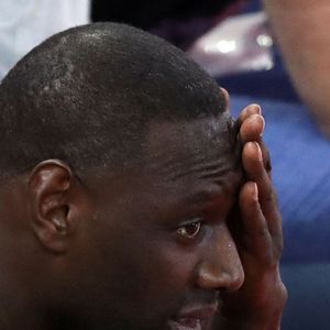 L'acteur français et co-président du Paris Basketball Omar Sy assiste au match 4 de basket-ball de la finale du Championnat de France Elite entre l'AS Monaco et le Paris Basketball (80-74) à la Salle Gaston Medecin, à Monaco, le 22 juin 2025. © Stephane Pillaud/Psnewz/Bestimage