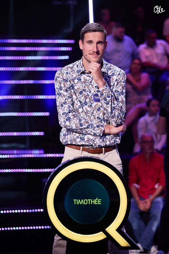 Exclusif - Timothée Cros - Enregistrement de l'émission "Le quiz des champions", présentée par C.Féraud et diffusée le 9 septembre à 21h10 sur France 3. Le Quiz des Champions fait son retour.
© Cyril Moreau / Bestimage