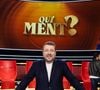 Il s'agit de Lola Dubini, Bruno Solo, Gil Alma, Max Boublil, Anne Roumanoff et Florent Peyre.
Exclusif - Bruno Guillon en backstage de l'enregistrement de l'émission "Qui Ment?" présentée par B.Guillon et diffusée le le 23 juillet 2026 sur France 2, à Saint-Denis, Seine Daint-Denis, France, le 24 novembre 2025. © Jeremy Melloul/Bestimage