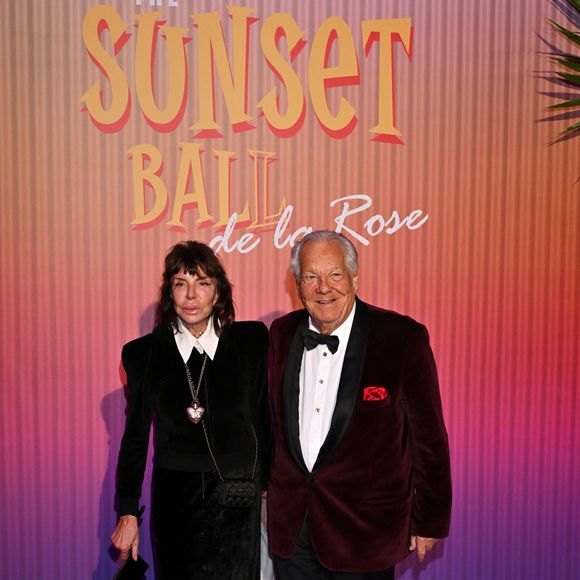 Massimo Gargia et Carla Milesi di Grèsi durant la 69ème édition du Bal de la Rose dans la Salle des Étoiles du Sporting Monte-Carlo à Monaco, le 29 mars 2025.
 © Bruno Bebert / Pool Monaco / Bestimage