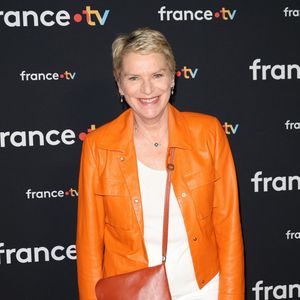 Elise Lucet au photocall pour la conférence de presse de rentrée de France TV à la Grande Halle de la Villette à Paris, France, le 11 juillet 2023. © Coadic Guirec/Bestimage
