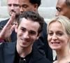 Gaston Ardisson, Audrey Crespo-Mara et son fils Zekou - Sorties des obsèques de Thierry Ardisson en l’église Saint-Roch de Paris, France, le 17 juillet 2025. 

© Clovis-Jacovides/Bestimage