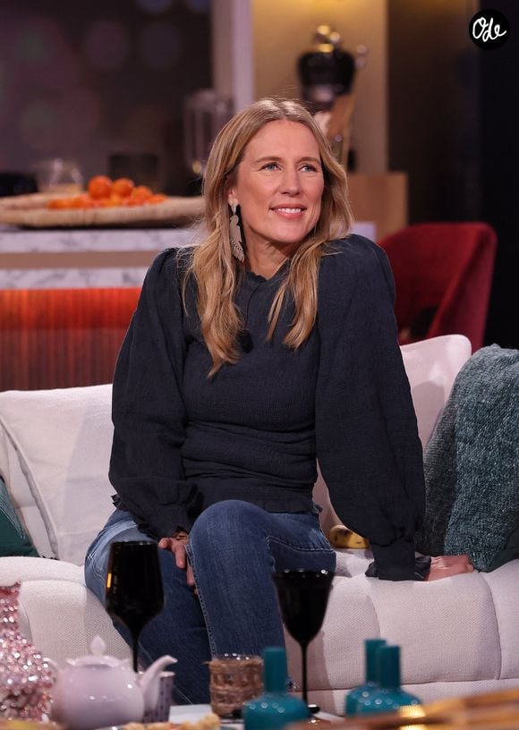 Exclusif - Agathe Lecaron lors de l'enregistrement de la nouvelle émission "Bertrand n'a pas sommeil", présentée par B.Chameroy et diffusée le 12 janvier sur France 2 © Dominique Jacovides / Bestimage