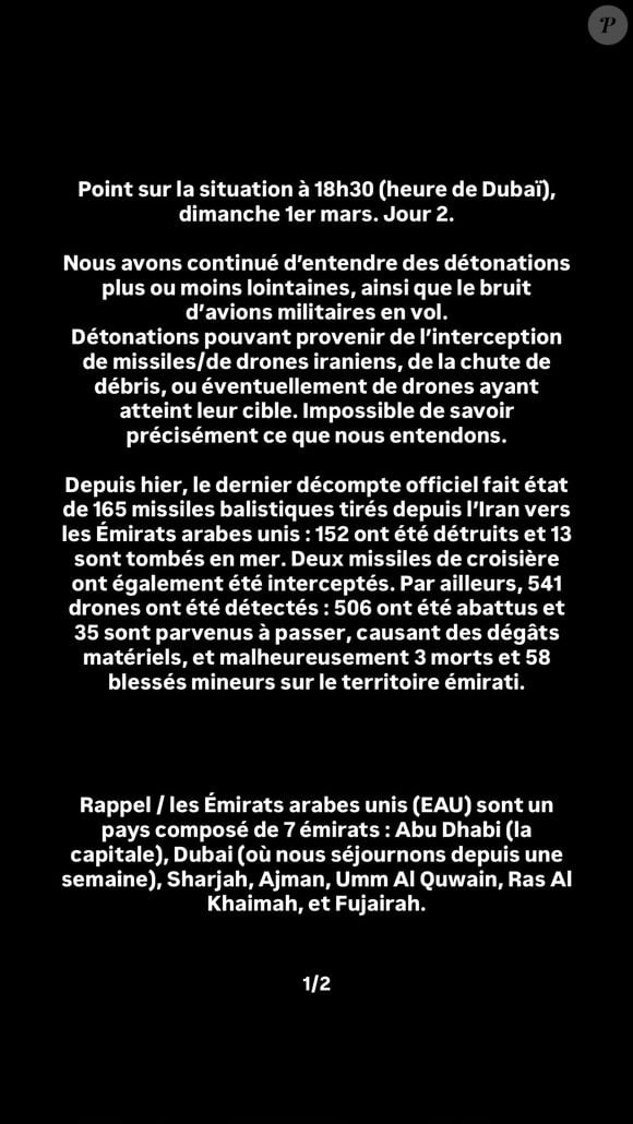 Capture de la story Instagram d'Agathe Auproux.