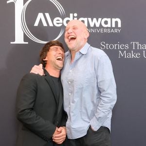 Hugo Sélignac, François Damiens - Photocall de la soirée des 10 ans de Mediawan à Paris le 2 juin 2026. © Jack Tribeca / Bestimage