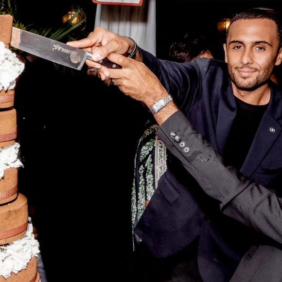 Exclusif - Le pâtissier Yazid Ichemrahen et Jamel Debbouze - Les célébrités fêtent le 48ème anniversaire de J.Debbouze dans le restaurant "Dar Mima", créé par Laurent de Gourcuff et J.Debbouze, en hommage à la mère de ce dernier, Fatima.