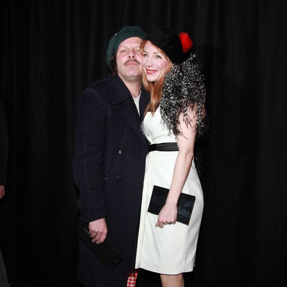 Julie Depardieu et Philippe Katerine arrivent au défilé de la collection printemps-été 2012 d'Etam qui s'est tenu aux Beaux-Arts de Paris, France, le 23 janvier 2012. Photo par Denis Guignebourg/ABACAPRESS.COM ?
