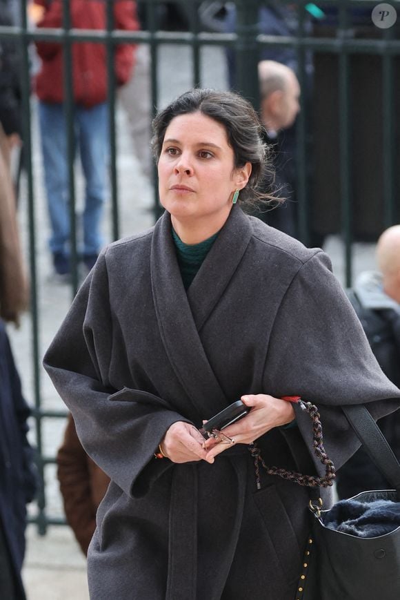 Apolline de Malherbe - Arrivées à la cérémonie religieuse en hommage à Rolland Courbis dans l'église de la Madeleine à Paris, France, le 14 janvier 2026. © Jacovides-Moreau/Bestimage