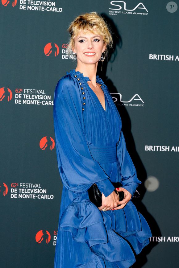 Sara Mortensen sur le tapis rouge du photocall de la cérémonie d'ouverture du 62ème Festival de Télévision de Monte-Carlo, à Monaco. © Claudia Albuquerque/BestImage