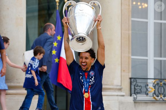 MARQUINHOS du Paris Saint-Germain lors des célébrations du Paris Saint-Germain au Palais de l'Elysee le 1er juin 2025 à Paris, France. (Photo by Loic Baratoux/Icon Sport/ABACAPRESS.COM)