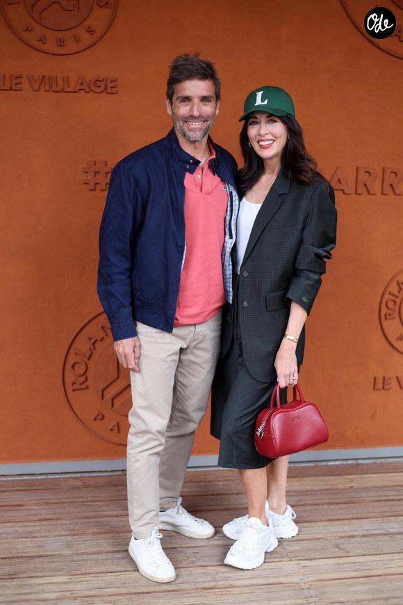 Nolwenn Leroy et son compagnon Arnaud Clément au village lors des Internationaux de France de tennis de Roland-Garros 2025, à Paris, en France, le 26 mai 2025. © Jacovides-Moreau/Bestimage