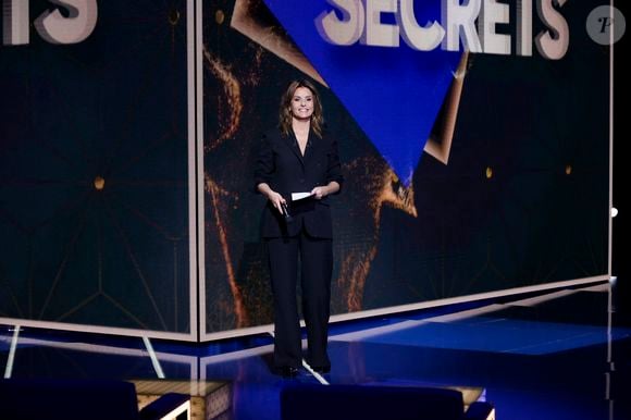 Exclusif - Faustine Bollaert, lors de l'enregistrement de l'émission "La Boîte à secrets", présentée par F.Bollaert et diffusée le 10 octobre 2025 sur France 3, dans les studios du Lendit à Saint-Denis, Seine Saint-Denis, France, le 22 septembre 2025. © Jack Tribeca/Bestimage