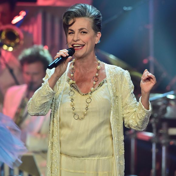 Exclusif - Lio sur l'enregistrement de l'émission "Les Années Bonheur"  à La Plaine Saint-Denis le 24 mars 2015.  Diffusion le 2 mai 2015. Bahi - Gorassini /Bestimage