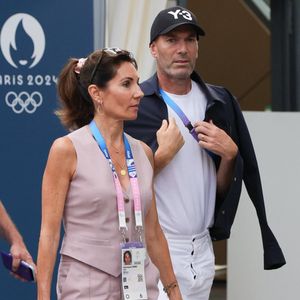 Paris (France), le 28 juillet 2024 – Zinedine Zidane, ancien footballeur et entraîneur français, et son épouse Véronique assistent à la finale féminine de gymnastique artistique à l'Accor Arena de Bercy, dans le cadre des Jeux olympiques de Paris 2024.



Pictured: Zinedine Zidane, Veronique Zidane
