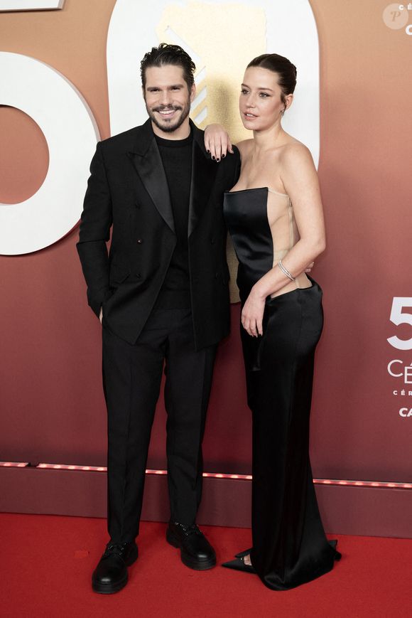 François Civil et Adèle Exarchopoulos arrivent à la 50e cérémonie des César du cinéma à l'Olympia le 28 février 2025 à Paris, France. Photo by David NIVIERE/ABACAPRESS.COM