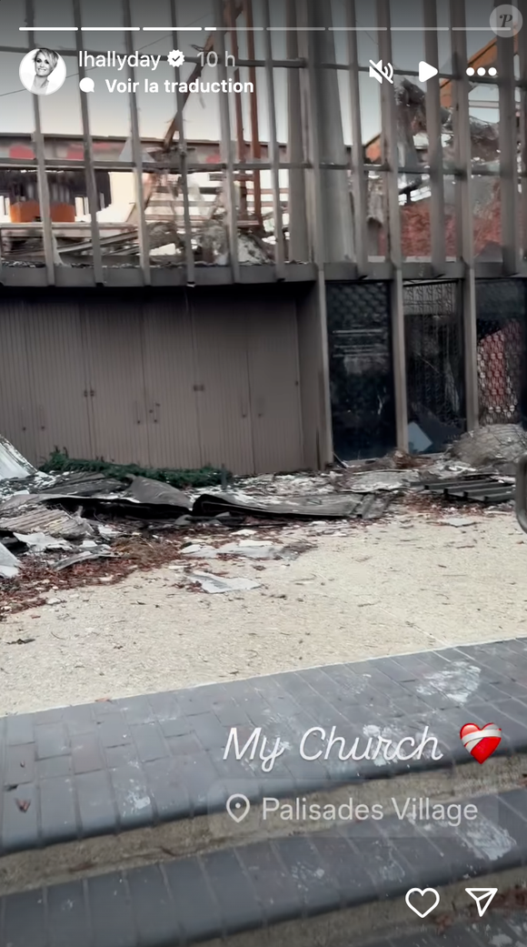 Laeticia Hallyday dévoile les ravages des incendies de Los Angeles sur une chapelle située à proximité de sa villa le dimanche 2 février 2025 sur Instagram.
Crédit : Instagram/lhallyday