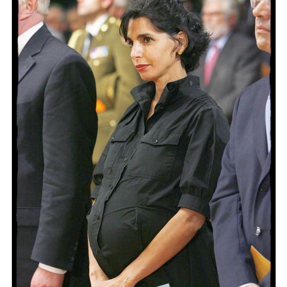 Rachida Dati, en 2008, enceinte de sa fille Zohra. Bestimage