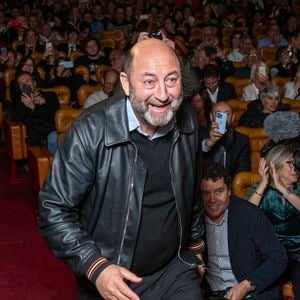 Exclusif -  Kad Merad - Claude Lelouch fête son 87ème anniversaire sur la scène du Grand Rex à l'occasion de l'avant-première de son film "Finalement" à Paris le 30 octobre 2024. © Pierre Perusseau/Bestimage