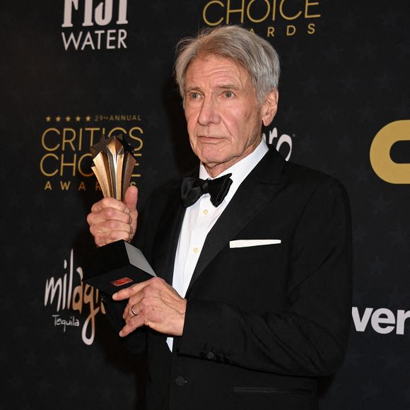 Harrison Ford dans la salle de presse de la 29e édition des Critics Choice Awards qui s'est tenue à Barker Hanger le 14 janvier 2024 à Santa Monica, Los Angeles, CA, USA. Arroyo Tammie/AFF/ABACA