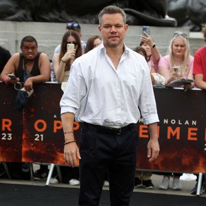 Matt Damon au photocall du film "Oppenheimer" sur Trafalger Square à Londres, Royaume Uni, le 12 juillet 2023.
AGENCE / BESTIMAGE