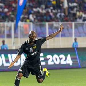 Exclusif - Claude Makelele lors du match de gala pour la paix aux enfants déplacés internes, victimes des conflits armés de la RDC opposant le Variétés Club de France (VCF) contre le Congo AllStar au stade des Martyrs à Kinshasa, République Démocratique du Congo, le 3 décembre 2024. © Pierre Perusseau/Bestimage