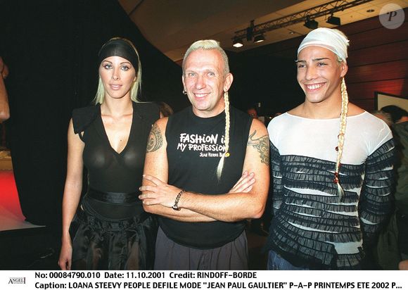 Loana et Steevy au défilé mode de Jean-Paul Gaultier à Paris.   
Crédit : RINDOFF-BORDE / BESTIMAGE