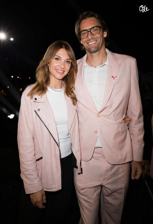 Exclusif - Camille Lacourt et sa compagne Alice Detollenaere - Soirée de lancement "Octobre Rose" à Paris, le 30 septembre 2025. 

© Coadic / Ausset-Lacroix / Bestimage