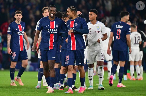 Match de quart de finale aller de Ligue Des Champions 2024-2025 (LDC) "PSG - Aston-Villa (3-1)" au Parc des Princes, le 9 avril 2025. Christian Liewig / Bestimage