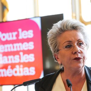 Françoise Laborde lors de la signature au ministère de la Culture de la Charte PFDM  « Pour les femmes dans les médias », contre le harcèlement et les agissements sexistes dans les médias le 13 mars 2019.

©Cyril Moreau / Bestimage