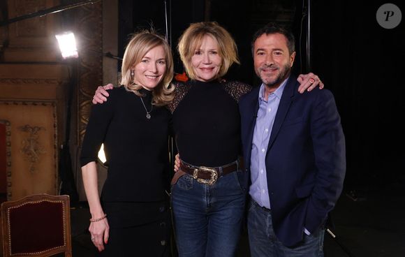 Exclusif - Clémentine Célarié lors de l'enregistrement de l'émission "Olympiascope" au théâtre Antoine, présentée par B.Montiel et diffusée le 2 mai 2025 sur Olympia TV, au théâtre Antoine à Paris, France, le 18 février 2025. © Denis Guignebourg/Bestimage