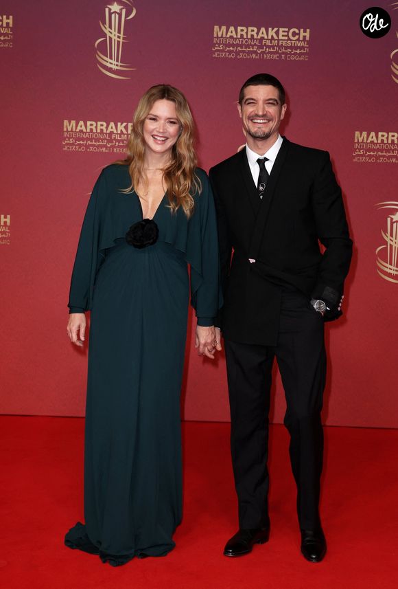 Virginie Efira et Niels Schneider au photocall lors de la deuxième journée de la 22ème édition du Festival International du Film de Marrakech, Maroc, le 29 novembre 2025. © Dominique Jacovides/Bestimage
