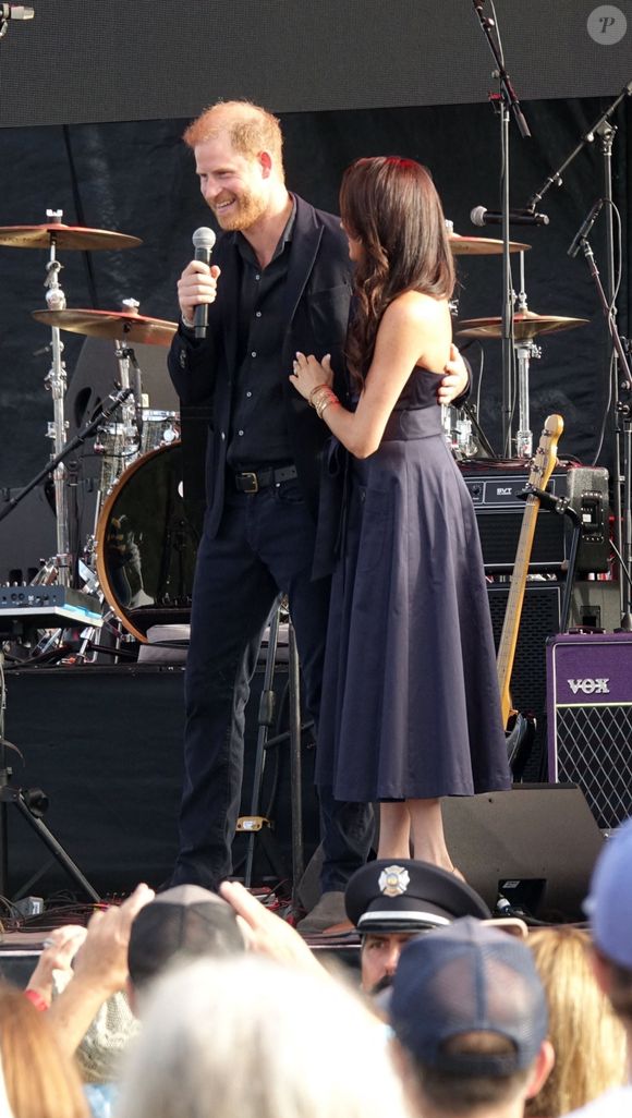 Santa Barbara, Californie. Le prince Harry (duc de Sussex) et son épouse Meghan sont apparus ensemble à l'événement One805 Live! au terrain de polo de Kevin Costner à Santa Barbara, en hommage aux premiers intervenants. © Backgrid USA / Bestimage