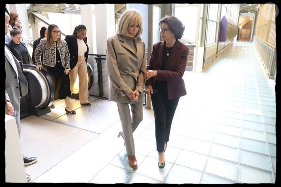 Brigitte Macron, Rachida Dati, Ministre de la Culture lors de la visite de  l'exposition du peintre Lucas Arruda au musée d'Orsay à Paris le 6 juin 2025. Un accord de coopération a aussi été signé avec la ministre de la culture du Brésil. © Alain Guizard / Bestimage