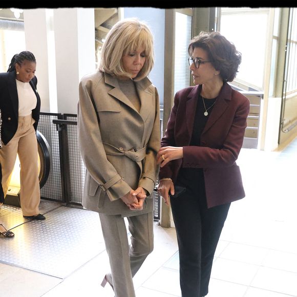 Brigitte Macron, Rachida Dati, Ministre de la Culture lors de la visite de  l'exposition du peintre Lucas Arruda au musée d'Orsay à Paris le 6 juin 2025. Un accord de coopération a aussi été signé avec la ministre de la culture du Brésil. © Alain Guizard / Bestimage