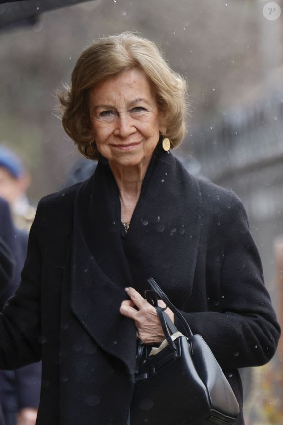 La reine Sofia lors du service commémoratif en hommage à Irène de Grèce à Madrid le samedi 17 janvier 2026. Photo by GTres/ABACAPRESS.COM