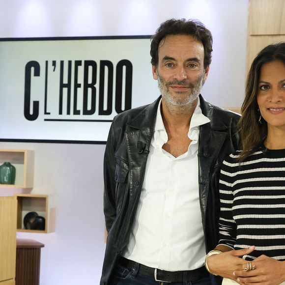 Exclusif - Anthony Delon et Aurélie Casse lors de l'enregistrement de l'émission "C l'Hebdo" présentée par A.Casse à Paris le 29 septembre 2023.


© Coadic Guirec / Bestimage
