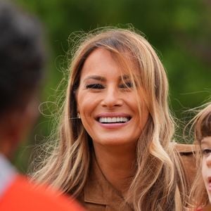 Melania Trump au parc de Frogmore à Windsor, dans le Berkshire, lors du deuxième jour de la deuxième visite d'État du président américain Donald Trump au Royaume-Uni. © PA Photo/ Bestimage