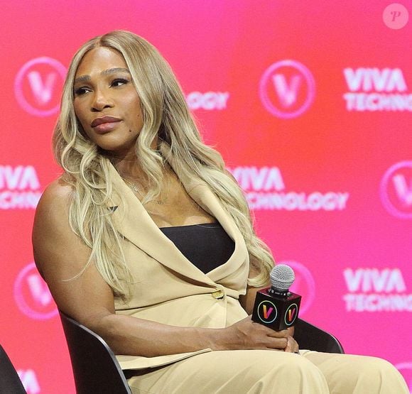 Venus et Serena Williams en conférence lors du salon Viva Technoogy 2024 à Paris, le 24 mai 2024. Jonathan Rebboah / Panoramic / Bestimage