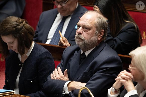 Le ministre français de la Justice Eric Dupont-Moretti assiste au discours du Premier ministre français Gabriel Attal à l'Assemblée nationale à Paris, le 30 janvier 2024.France. David NIVIERE/ABACAPRESS.COM