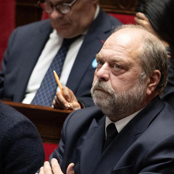 Le ministre français de la Justice Eric Dupont-Moretti assiste au discours du Premier ministre français Gabriel Attal à l'Assemblée nationale à Paris, le 30 janvier 2024.France. David NIVIERE/ABACAPRESS.COM