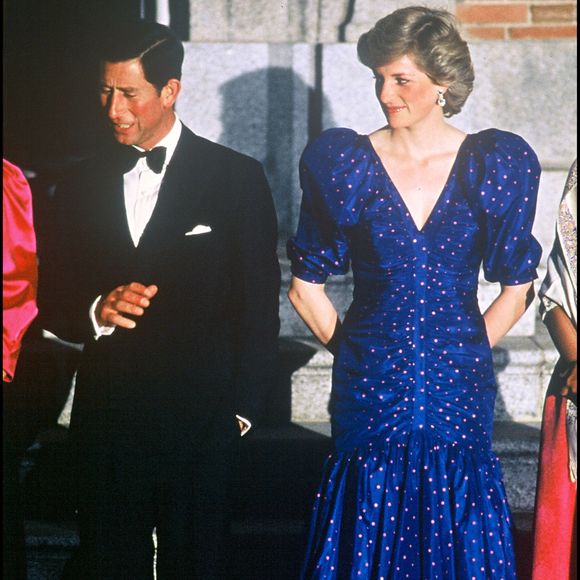 Diana et Charles en Espagne en 1987. (Bestimage)