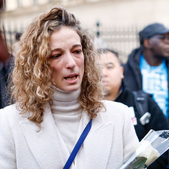 Olivia Courbis (fille de R.Courbis) - Sorties de la cérémonie religieuse en hommage à Rolland Courbis en l'église de la Madeleine à Paris, France, le 14 janvier 2026. © Jacovides-Moreau/Bestimage